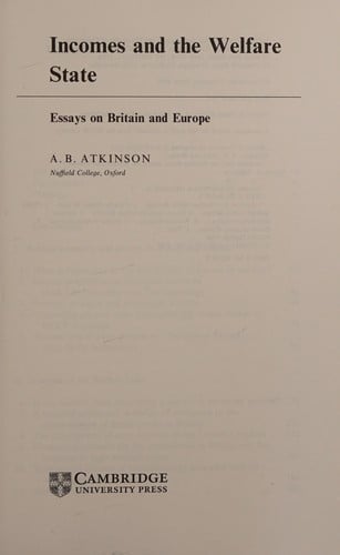 Incomes and the welfare state