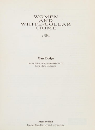 Women and white-collar crime