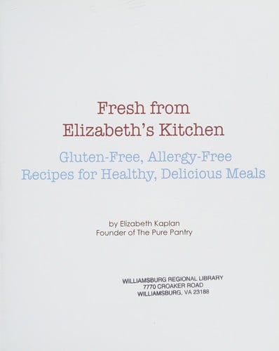 Fresh from Elizabeth's kitchen