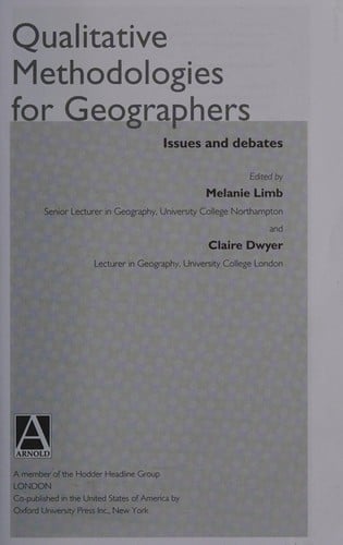 Qualitative methodologies for geographers