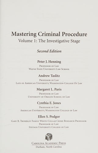Mastering criminal procedure