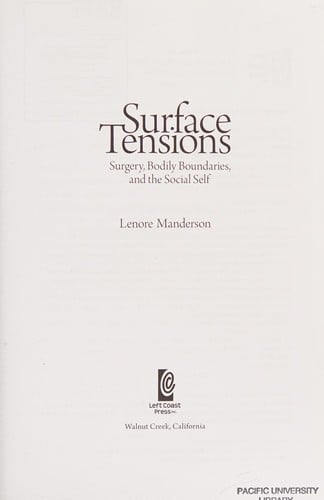 Surface tensions