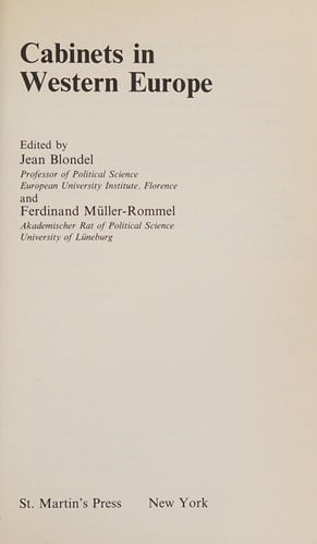 Cabinets in Western Europe