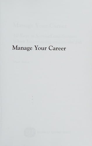 Manage your career