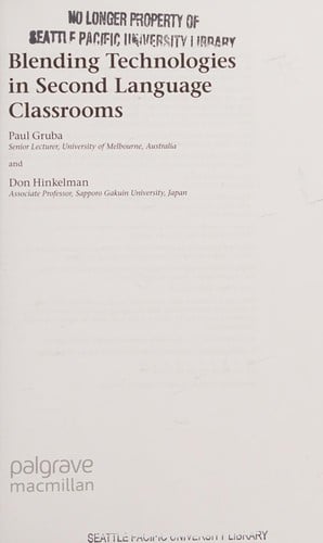 Blending technologies in second language classrooms