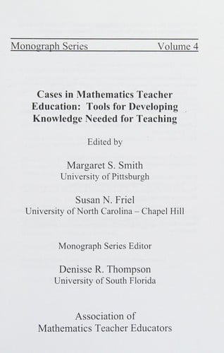 Cases in mathematics teacher education