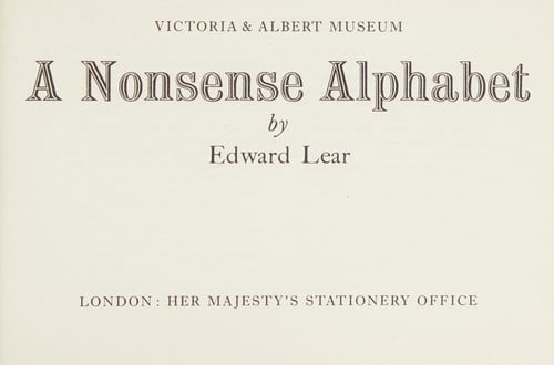 A nonsense alphabet