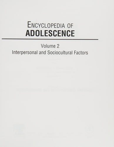 Encyclopedia of adolescence