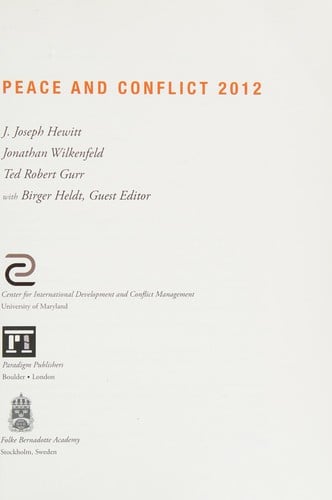 Peace and conflict 2012