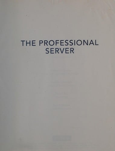 The professional server