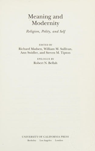 Meaning and modernity