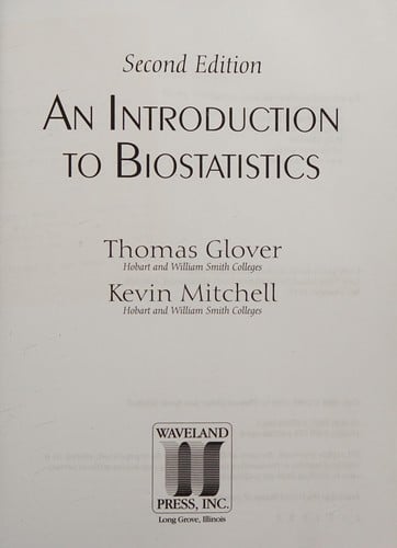 An introduction to biostatistics