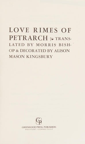 Love rimes of Petrarch