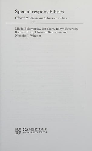 Special responsibilities