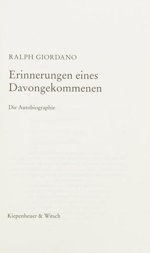 Erinnerungen eines Davongekommenen