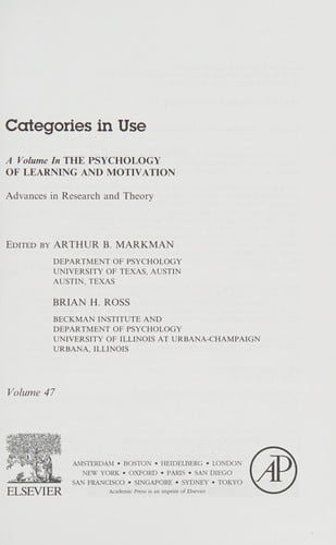Categories in use