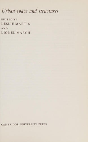 Urban space and structures