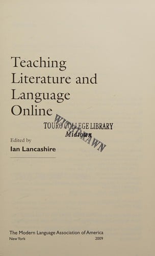 Teaching literature and language online