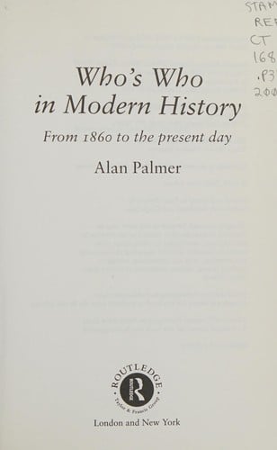Who's who in modern history