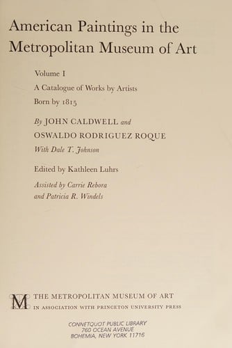 American paintings in the Metropolitan Museum of Art