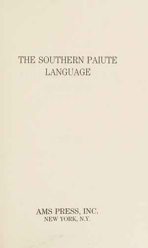The Southern Paiute language