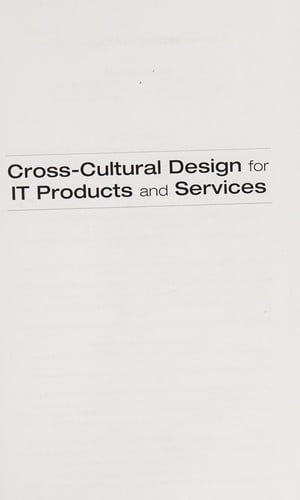 Cross-cultural design for IT products and services