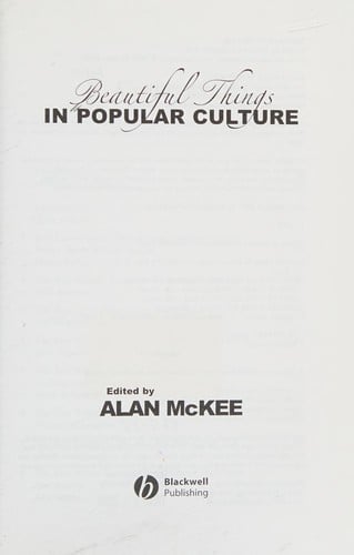 Beautiful things in popular culture