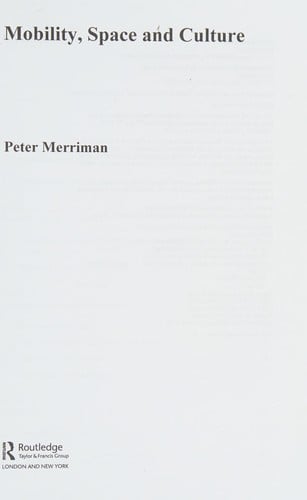 Mobility, space, and culture