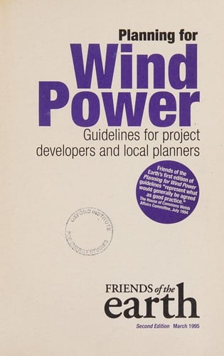 Planning for wind power