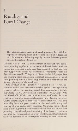 Key settlements in rural areas