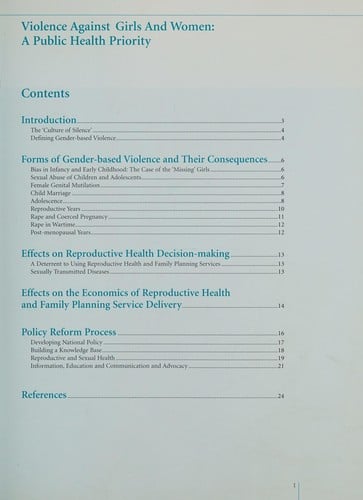 Violence against girls and women