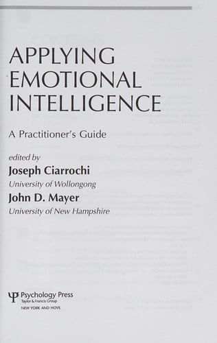 Applying emotional intelligence