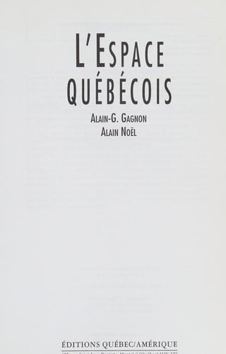 L'espace québécois