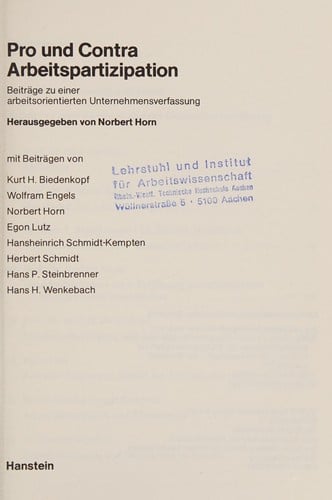 Pro und contra Arbeitspartizipation