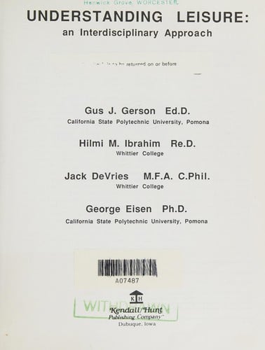 Understanding leisure