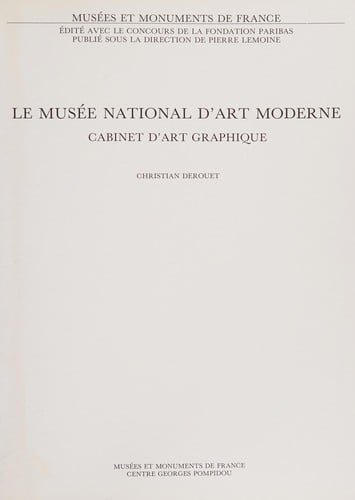 Le Musée national d'art moderne, Cabinet d'art graphique