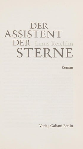 Der Assistent der Sterne