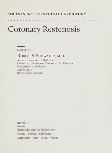 Coronary restenosis