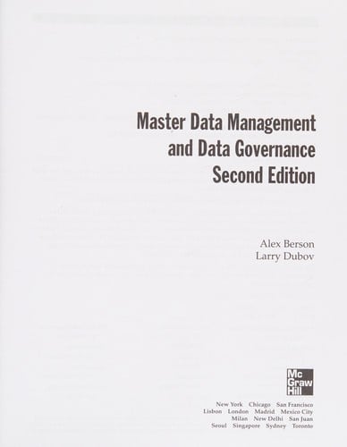 Master data management and data governance