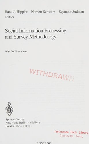 Social information processing and survey methodology