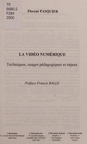 La vidéo numérique