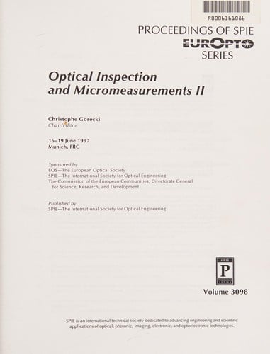 Optical inspection and micromeasurements II
