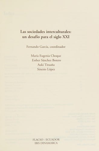 Las sociedades interculturales