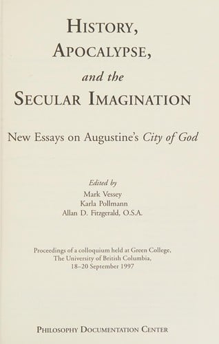 History, apocalypse, and the secular imagination
