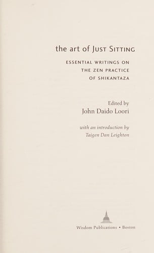 The art of just sitting