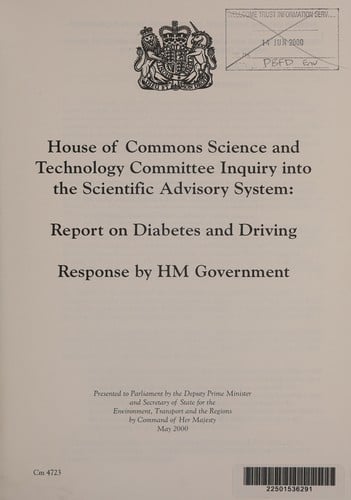 House of Commons Science and Technology Committee inquiry into the scientific advisory system