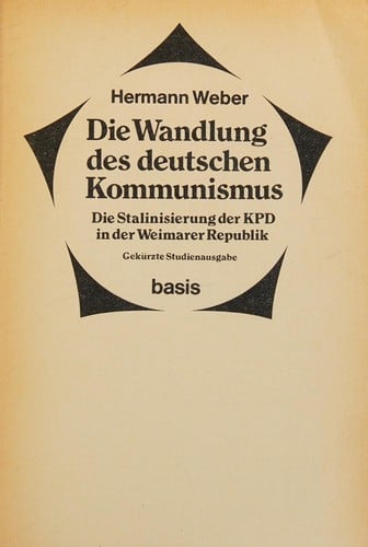 Die Wandlung des deutschen Kommunismus