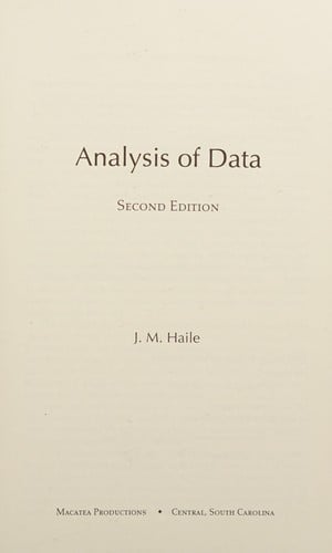 Analysis of data