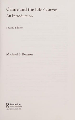 Crime and the lifecourse