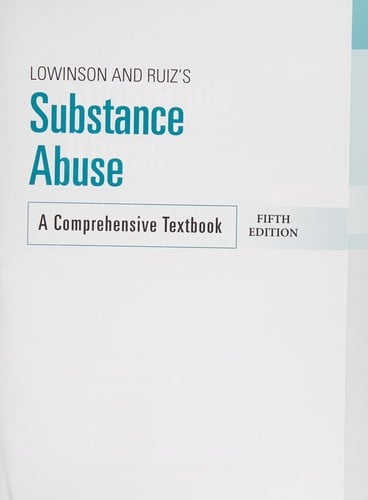 Lowinson and Ruiz's substance abuse